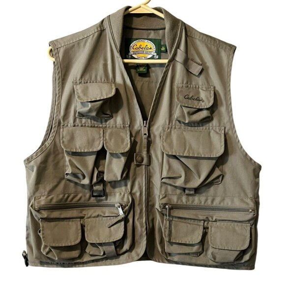 Cabelas‎ Outdoor Gear Size Small Vest Green Pockets Fly Fishing Unisex Camping - Picture 1 of 16